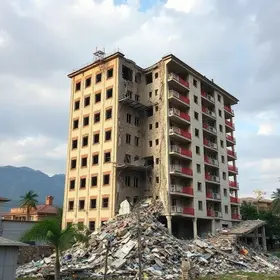 desabamento de prédio em Campos